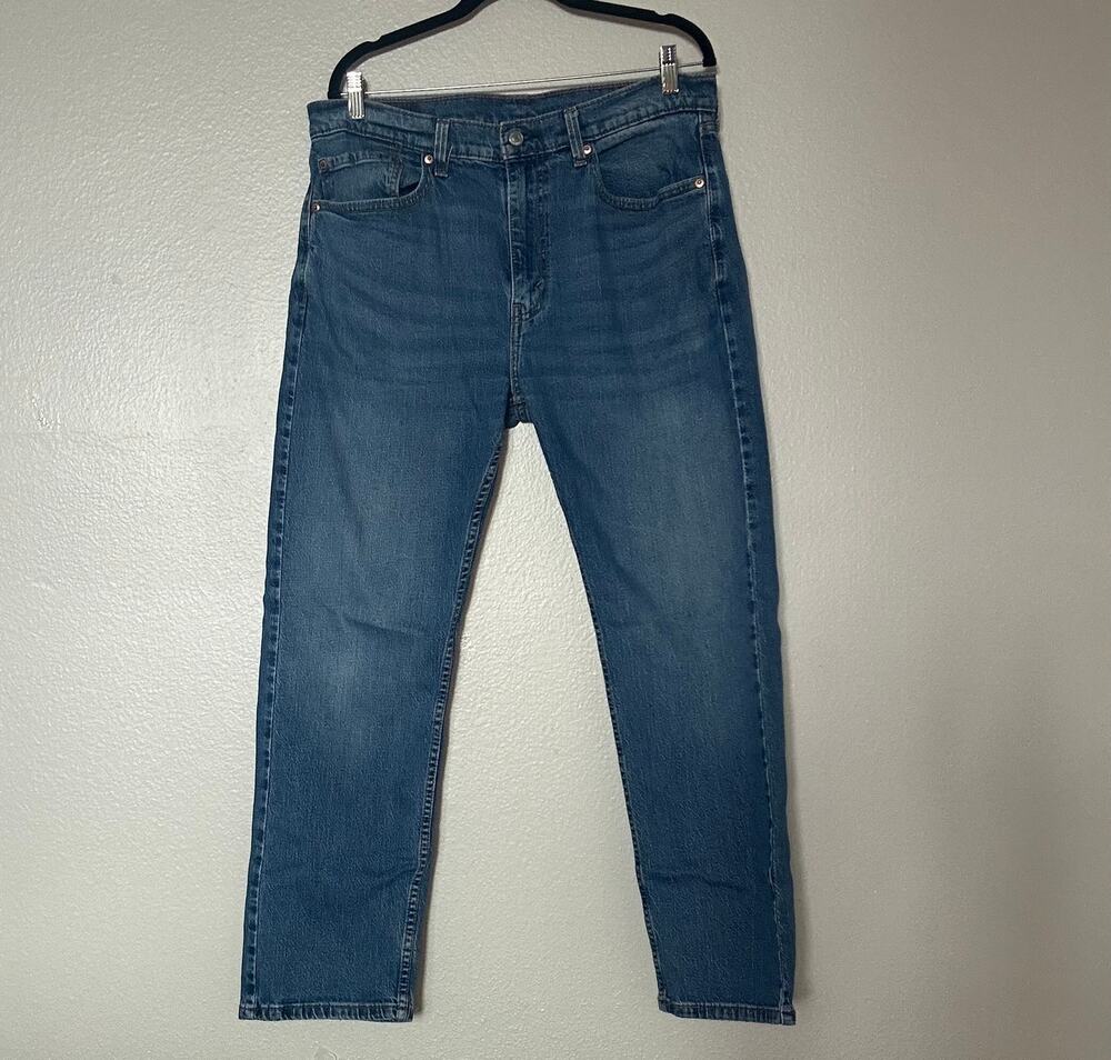 Levi's 505 Medium Wash Straight Leg Denim Jeans Sz W36 L30 Mid Rise Classic Fit